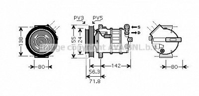 AVA QUALITY COOLING alk107 -  Компрессор, кондиционер